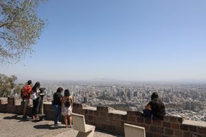 uitzicht op Santiago