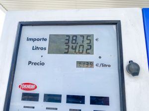 Voor 34 liter euro-95 betaal ik slechts 38,75 euro