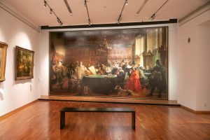 vredesonderhandelingen in de raadszaal van Münster