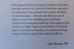 tekst in Fundacion Cesar Manrique