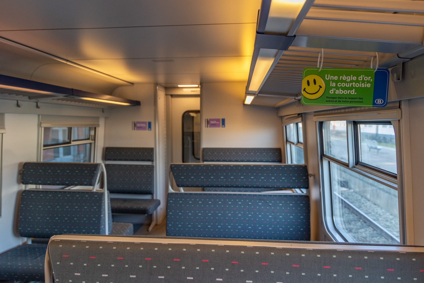 in de trein