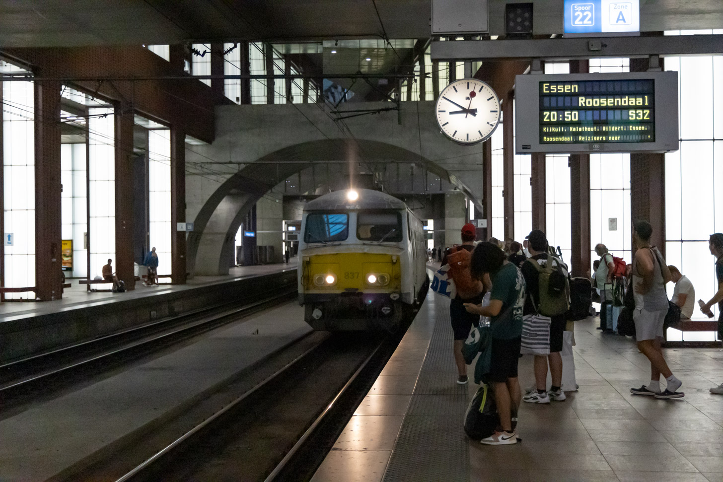 met de trein terug
