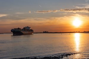 sunset bij de Bocht van Bath