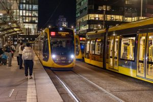 met de tram naar de P+R