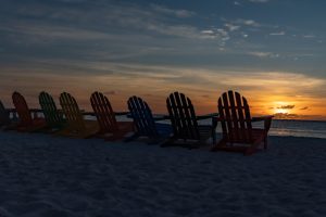 18:40 uur - sunset op Palm Beach