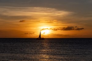 18:40 uur - sunset op Palm Beach