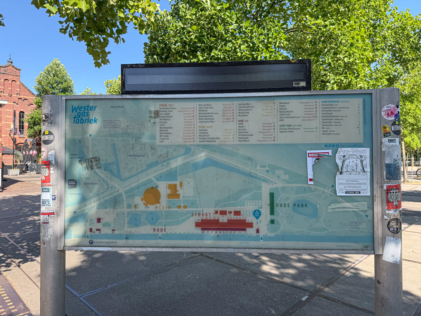 Westergasfabriek plattegrond