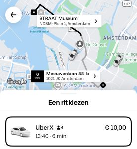 13:30 uur - Uber besteld