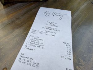 18:25 uur - diner bij Harry